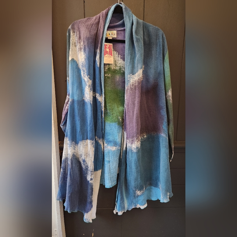 Sucesos Handpainted Gauze Kimono